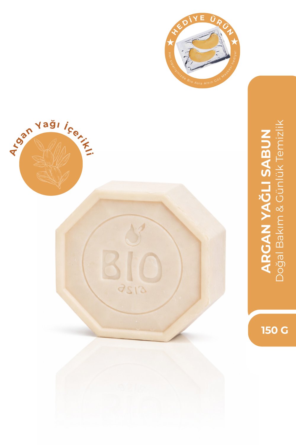 Bio Asia Argan Yağlı Sabun – Besleyici, Onarıcı & Yoğun Nemlendirici Cilt Bakımı 150 gr