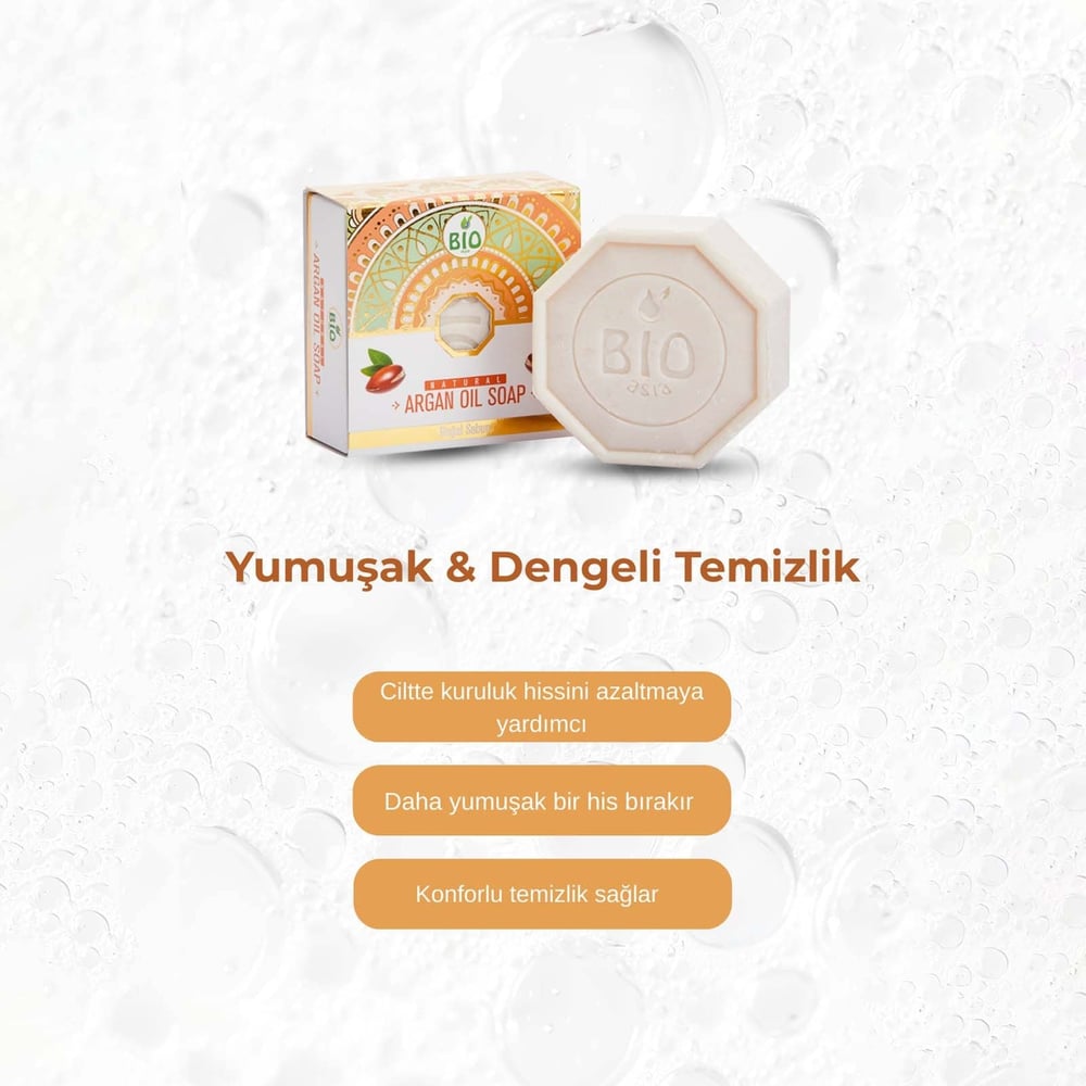 Bio Asia Argan Yağlı Sabun – Besleyici, Onarıcı & Yoğun Nemlendirici Cilt Bakımı 150 gr