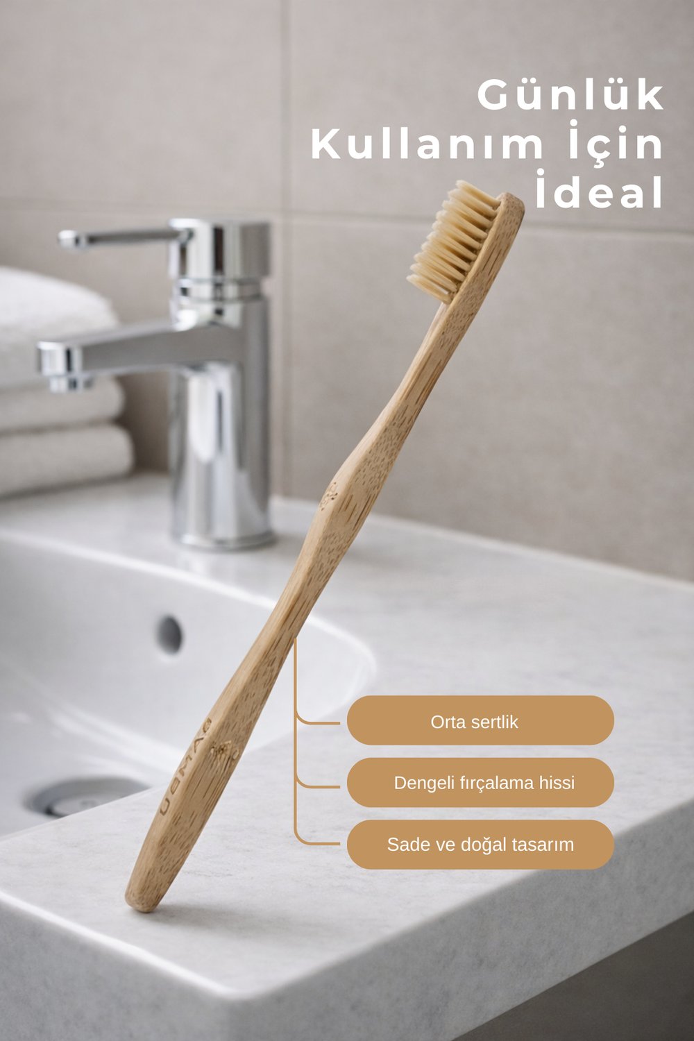 Bio Asia Bambu Diş Fırçası - Doğal Bambu Saplı Diş Fırçası