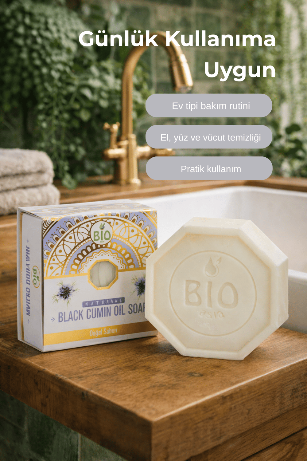 Bio Asia Çörek Otu Sabunu – Arındırıcı, Cilt Yenileyici Doğal Sabun 150 gr