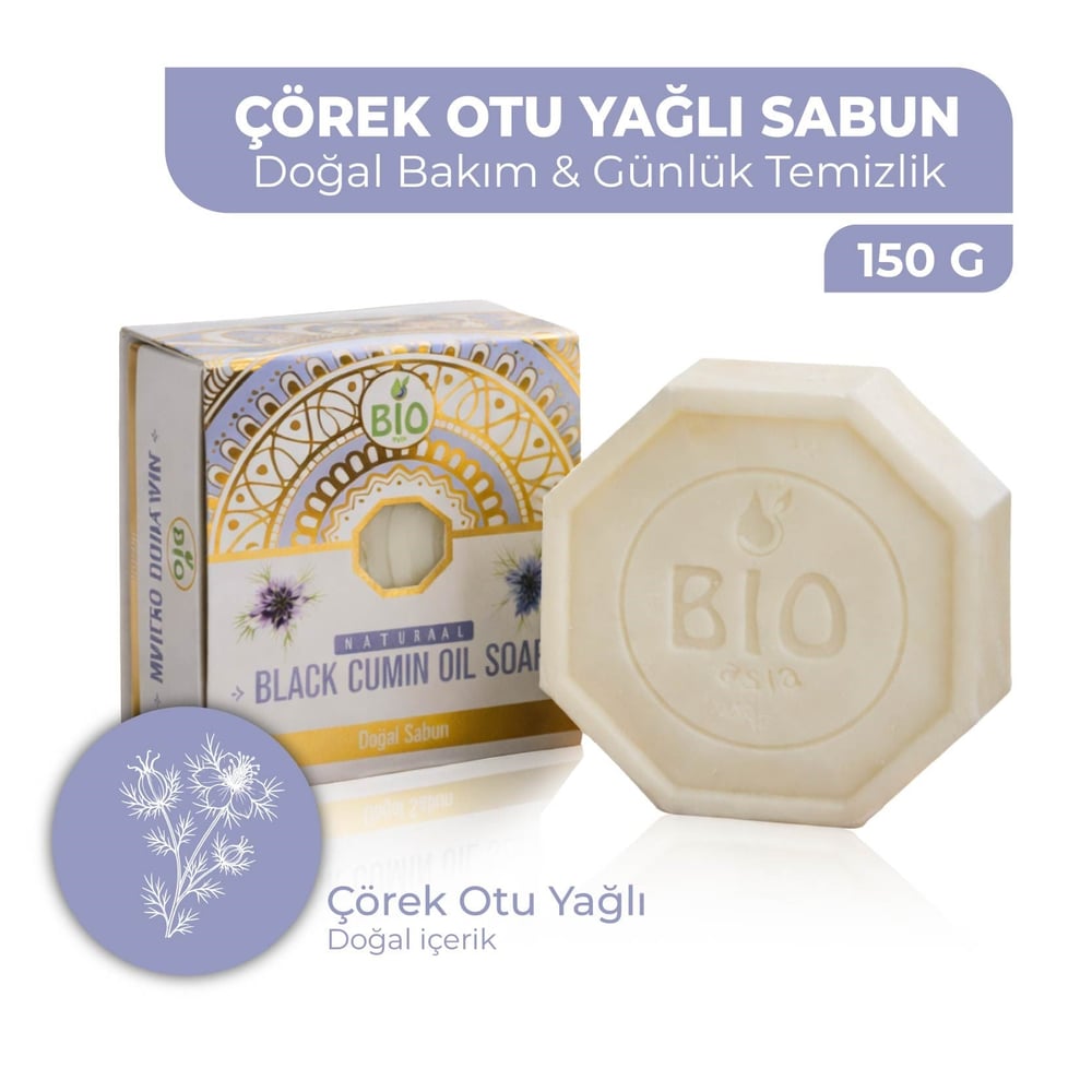 Bio Asia Çörek Otu Sabunu – Arındırıcı, Cilt Yenileyici Doğal Sabun 150 gr