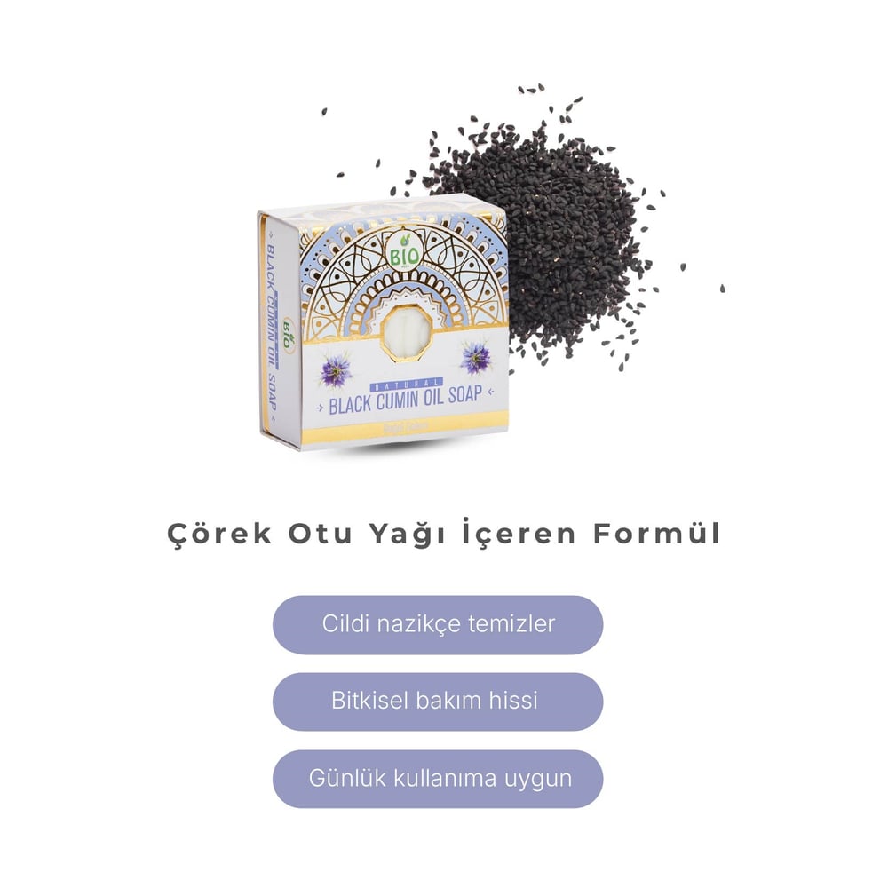 Bio Asia Çörek Otu Sabunu – Arındırıcı, Cilt Yenileyici Doğal Sabun 150 gr