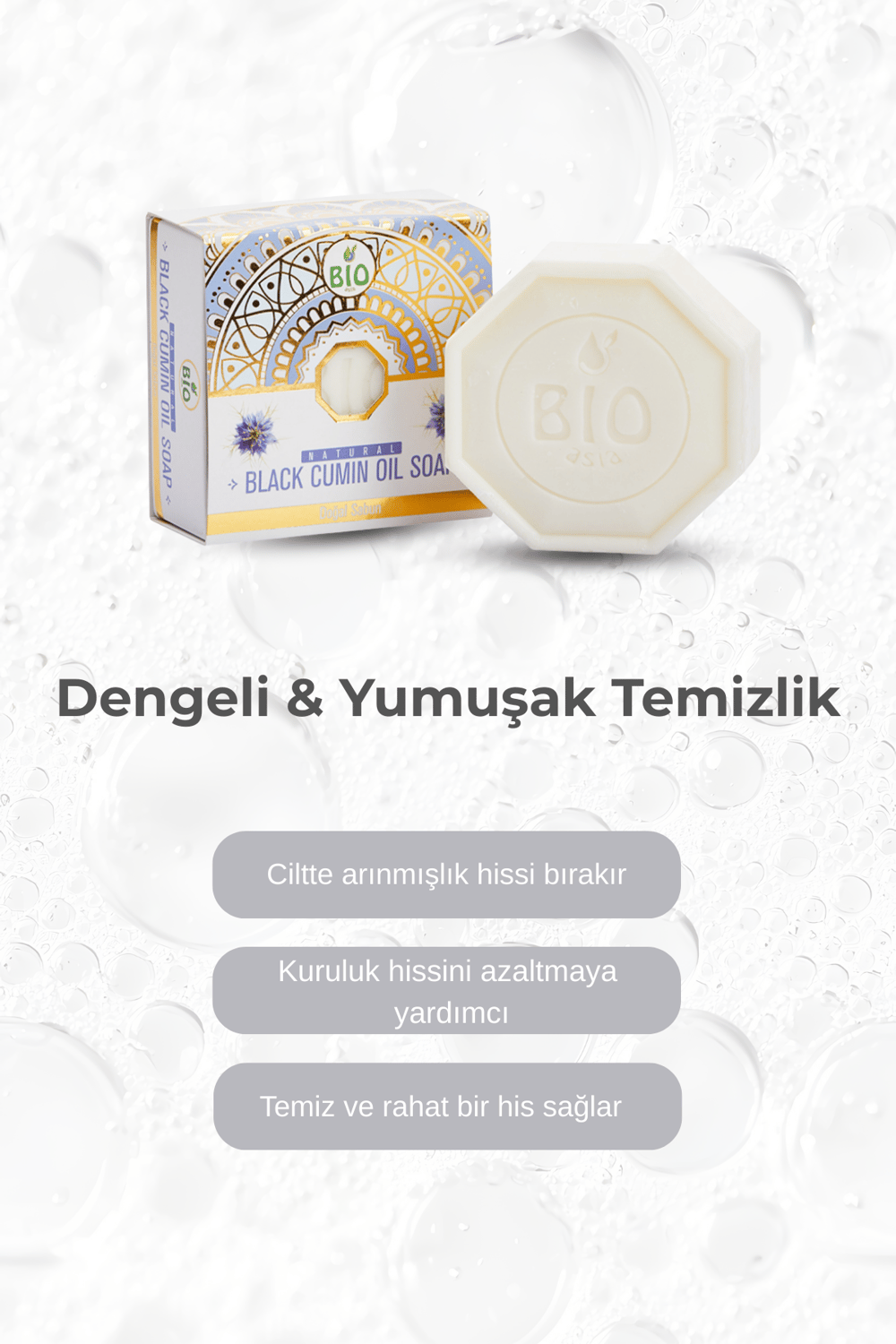 Bio Asia Çörek Otu Sabunu – Arındırıcı, Cilt Yenileyici Doğal Sabun 150 gr