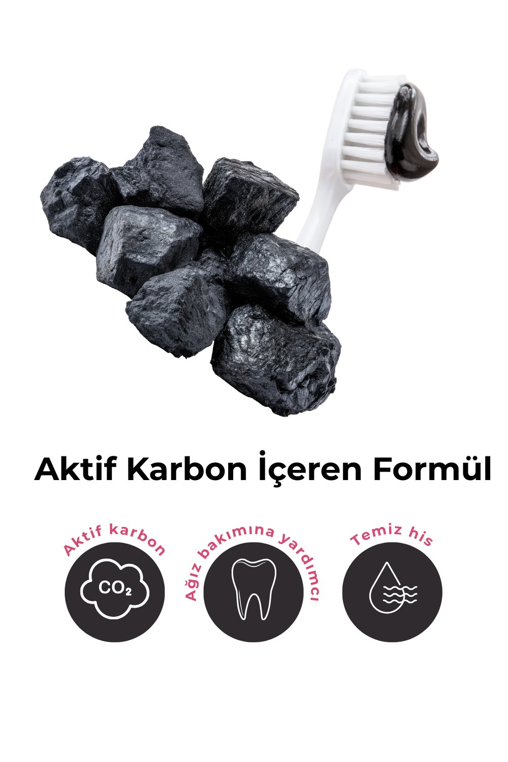 Bio Asia Karbon Diş Macunu – Beyazlatıcı Etki, Doğal Aktif Karbon Temizliği 130 ml
