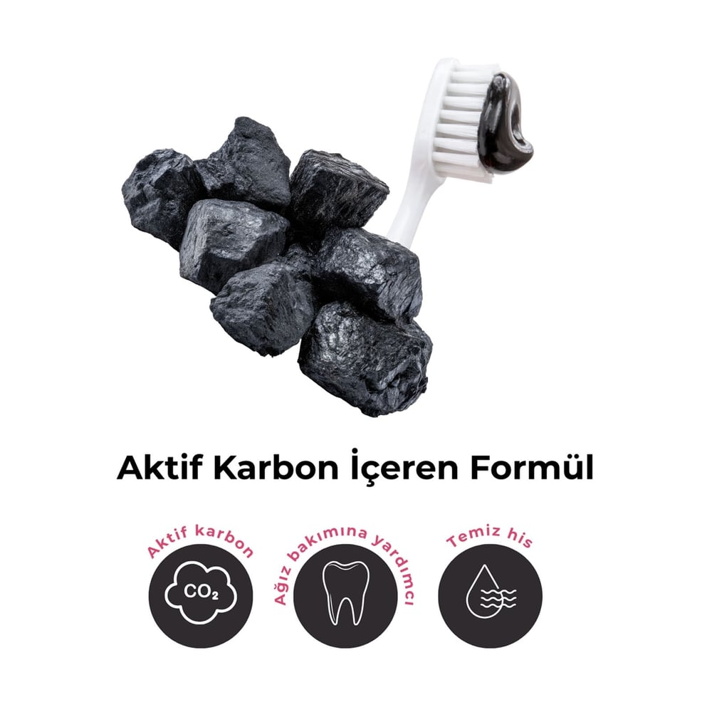 Bio Asia Karbon Diş Macunu – Beyazlatıcı Etki, Doğal Aktif Karbon Temizliği 130 ml