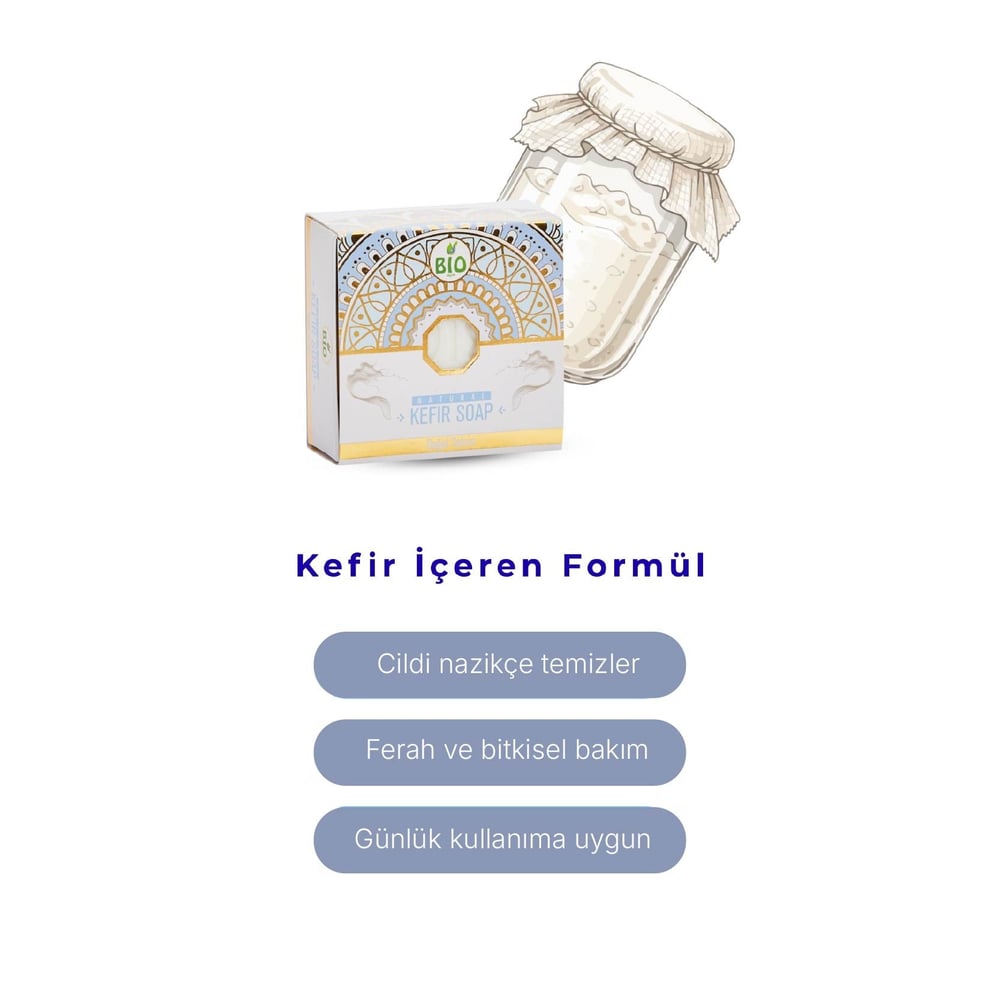 Bio Asia Kefir Sabunu – Cilt Bariyerini Güçlendiren Probiyotik Etkili Sabun 150 gr