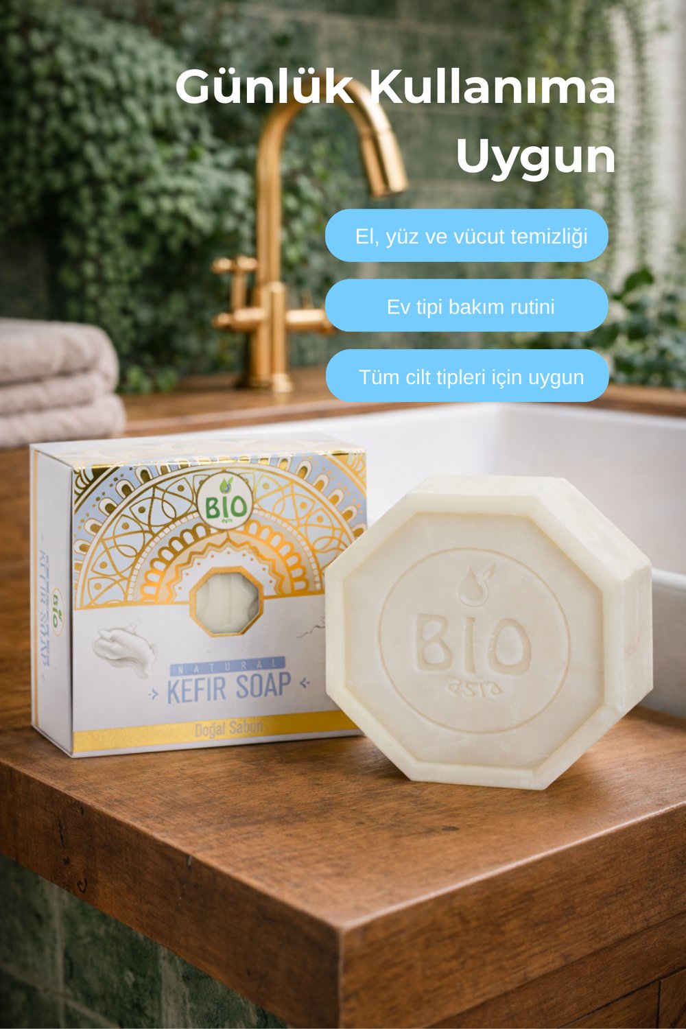 Bio Asia Kefir Sabunu – Cilt Bariyerini Güçlendiren Probiyotik Etkili Sabun 150 gr