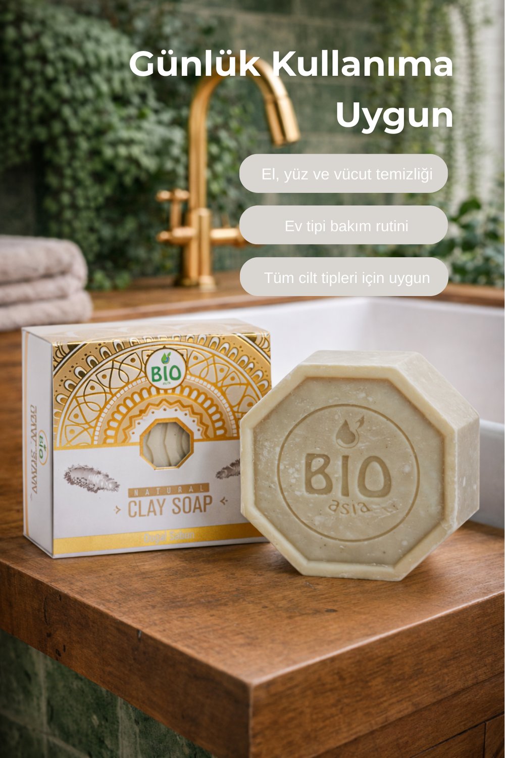 Bio Asia Kil Sabunu – Gözenek Sıkılaştırıcı & Arındırıcı Yağ Dengeleyici Sabun 150 gr