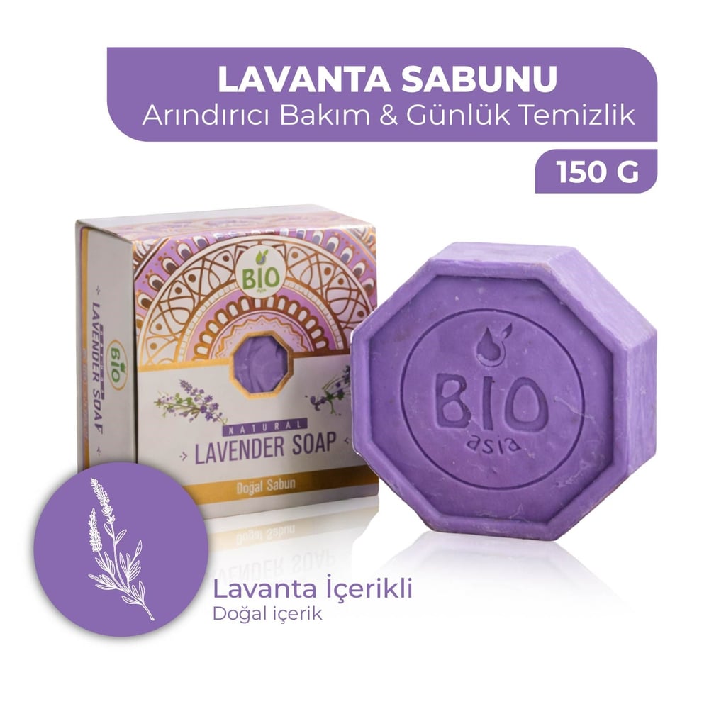 Bio Asia Lavanta Sabunu – Sakinleştirici, Rahatlatıcı Aromaterapi Etkili Sabun 150 gr
