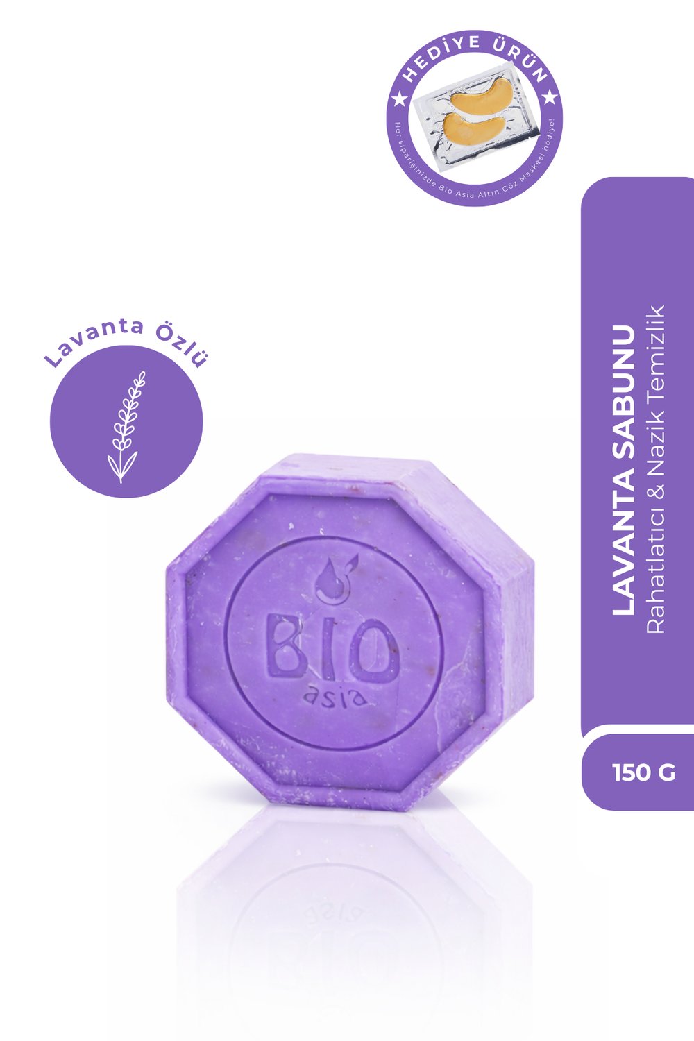 Bio Asia Lavanta Sabunu – Sakinleştirici, Rahatlatıcı Aromaterapi Etkili Sabun 150 gr