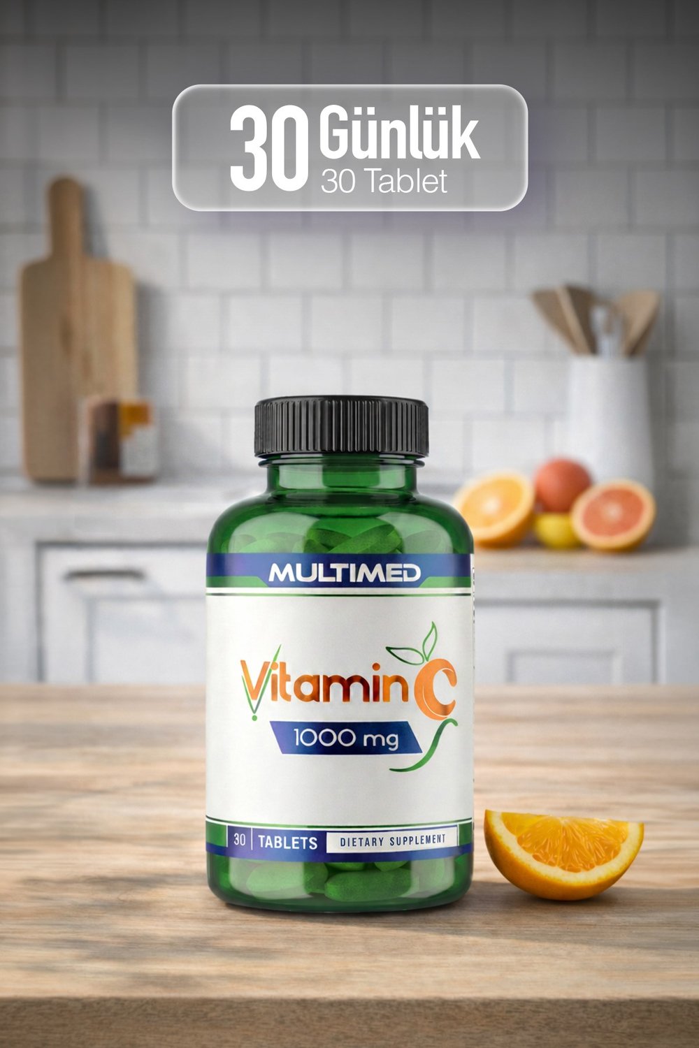 Multimed C Vitamini 1000 mg – Yüksek Doz Bağışıklık Güçlendirici – 30 Tablet