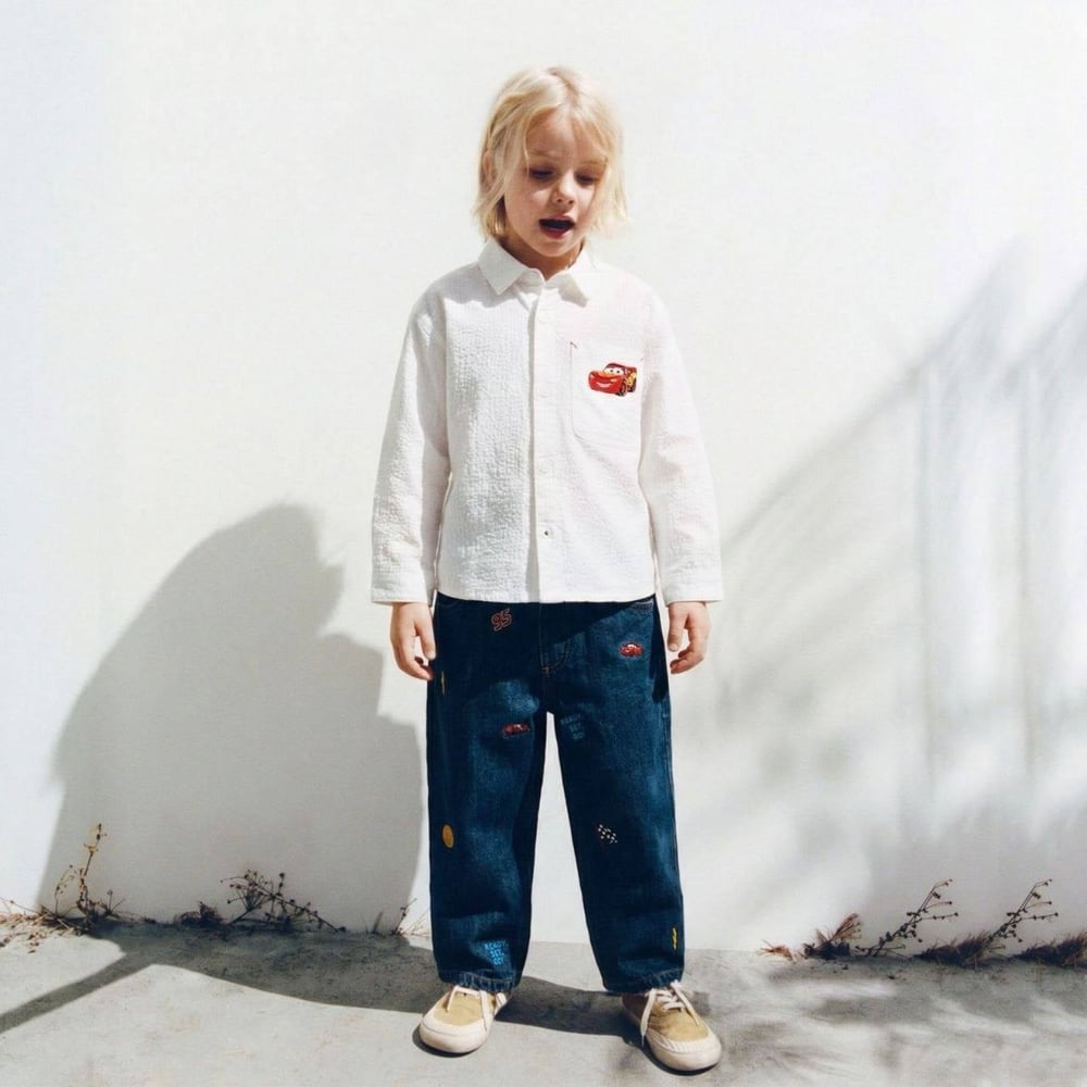 Araba Baskılı Denim