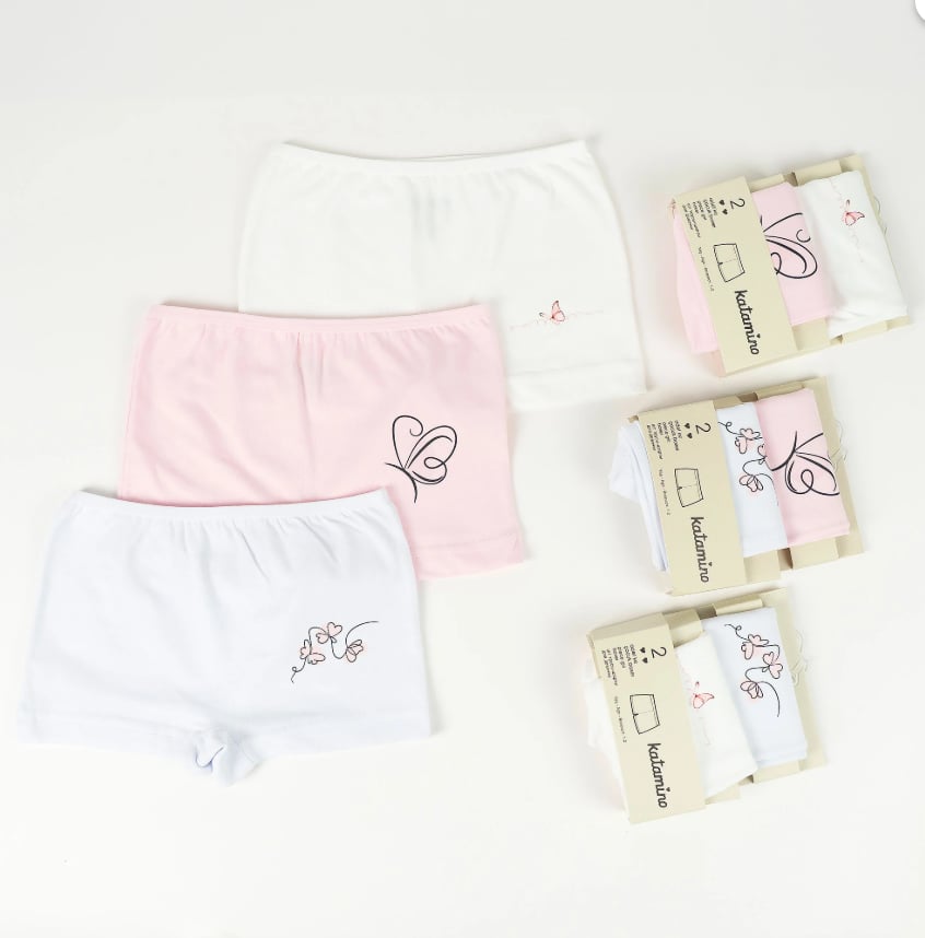 ORKİDE 2'Lİ KIZ BOXER SET