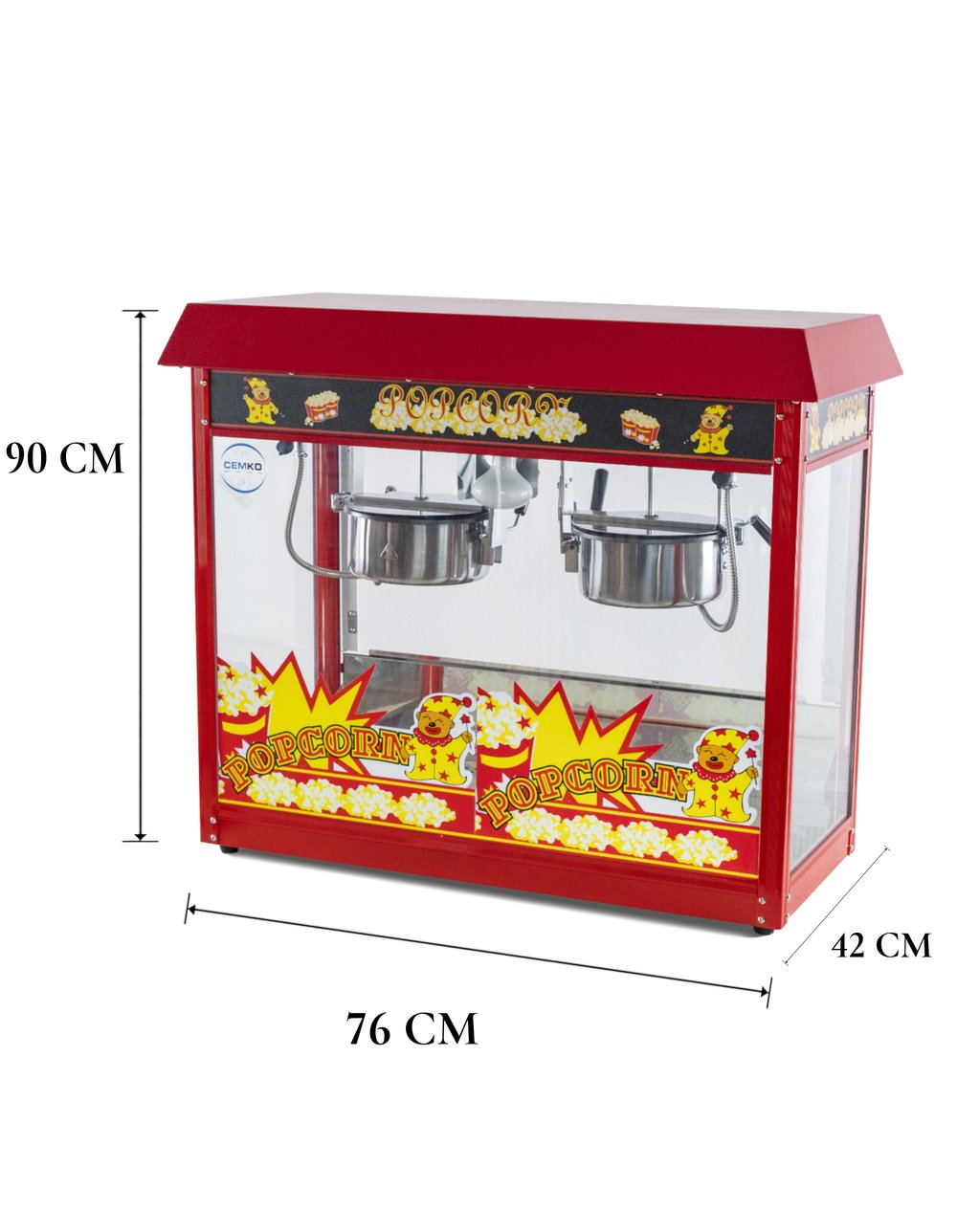 Çift Tavalı Popcorn Mısır Patlatma Makinesı  (Model Iğdır)
