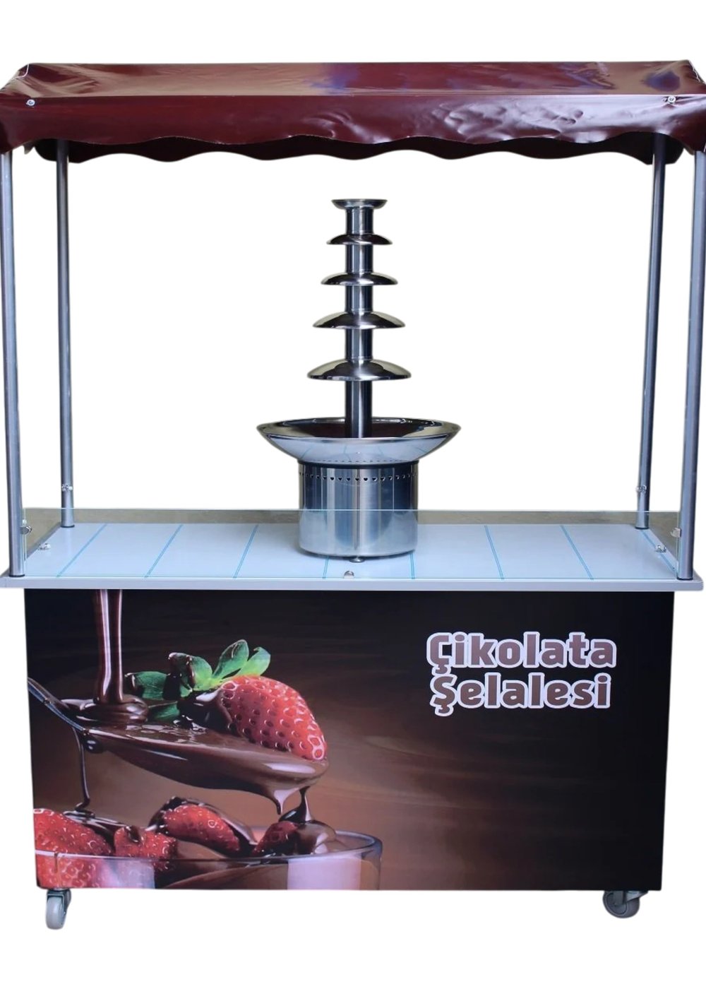 Çikolata Şelalesi Arabası 4 Katlı 60x100 (Model Erciyes)
