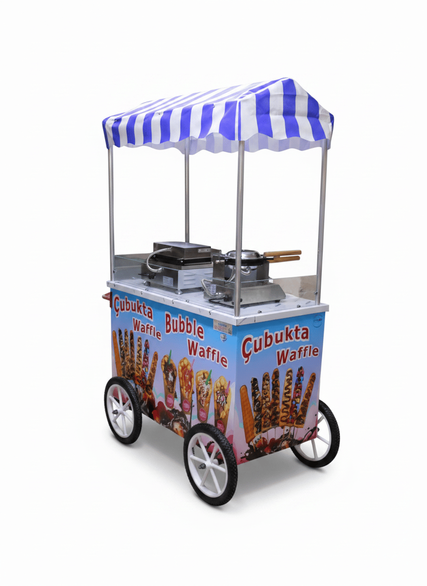 Çubukta Waffle Ve Bubble Waffle Arabası 60x120 (Model Batman)