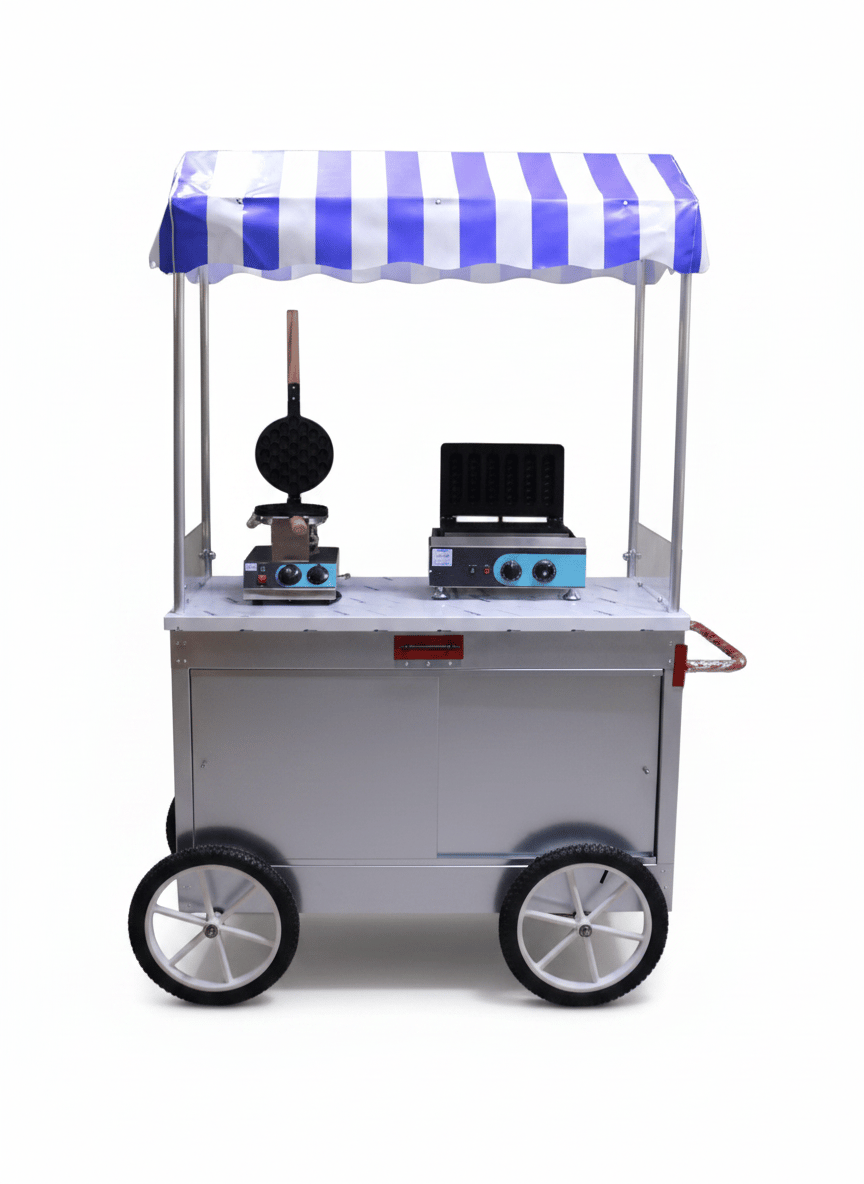 Çubukta Waffle Ve Bubble Waffle Arabası 60x120 (Model Batman)