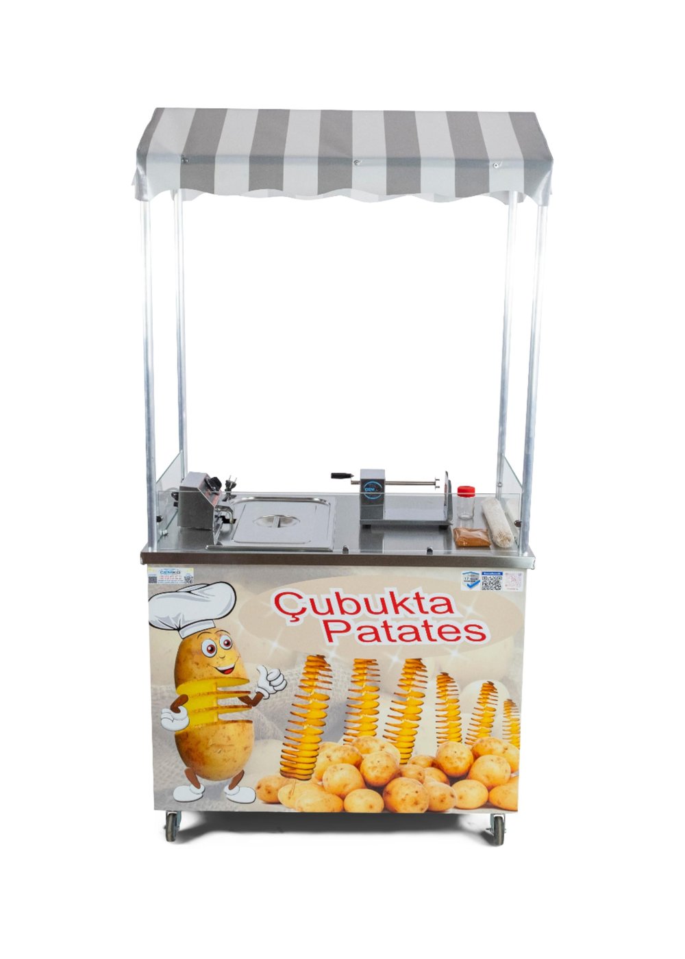 Elektrikli Çubukta Patates Arabası  60x100 (Model Gaziantep)