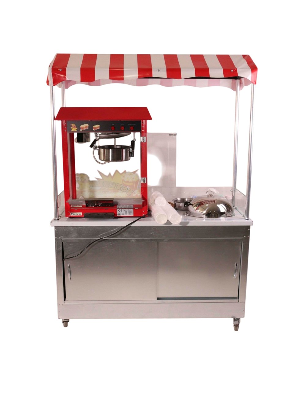Elektrikli Popcorn ve Bardakta Mısır Tezgahı 60x120 (Model Bahçelievler)