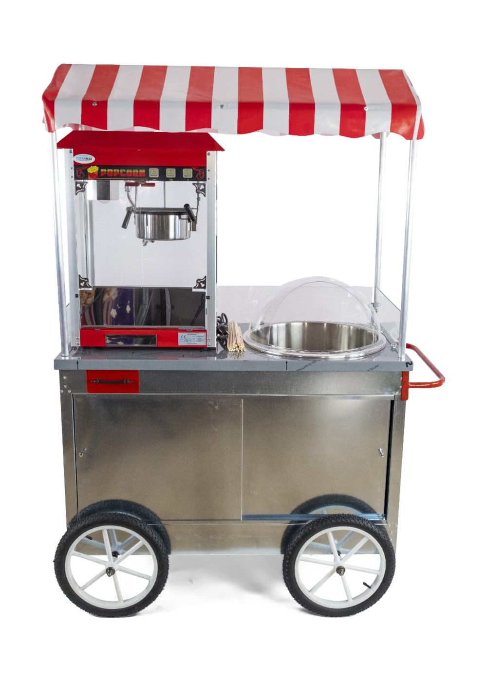 Pamuk Şeker Popcorn Mısır Patlatma Arabası 60x120 (Model Manavgat)