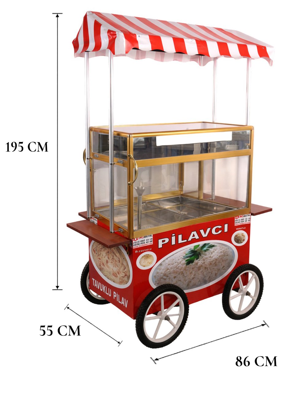 Pilav Arabası Tenteli (Model Bayburt)