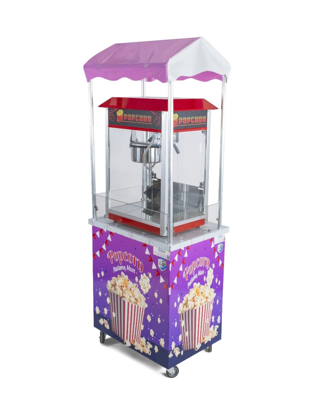 Popcorn Mısır Patlatma Arabası 50x70 (Model Giresun)