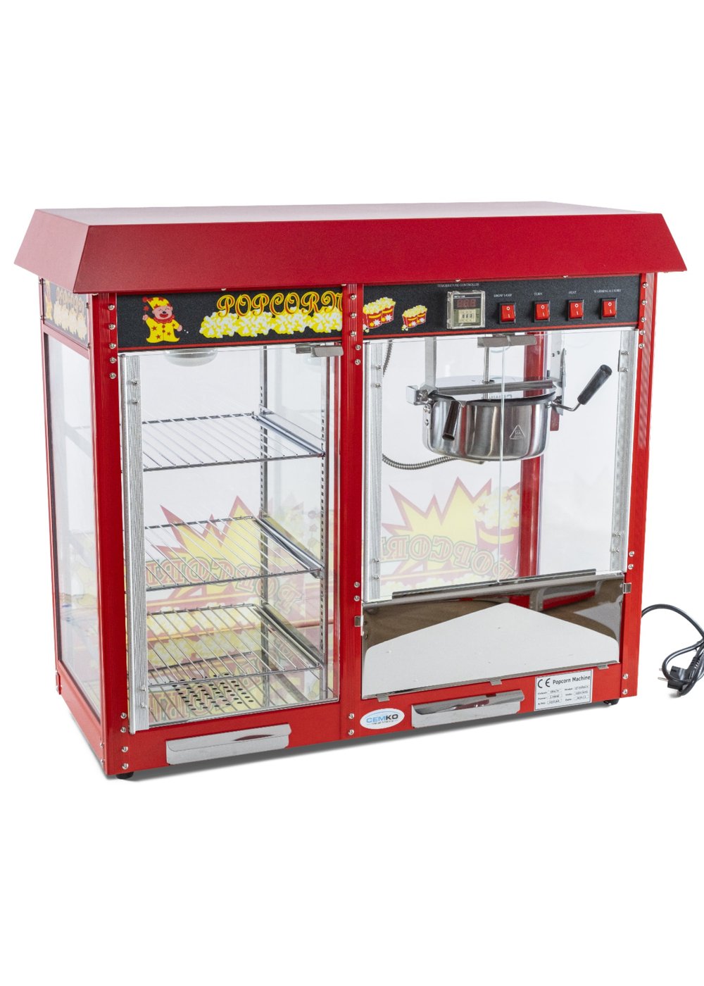Popcorn Mısır Patlatma Makinesi Raflı (Model Zeytinli)
