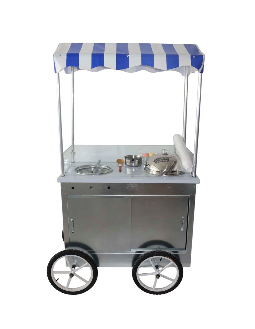 Tüplü Tekerlekli Bardakta Mısır ve Közde Kestane Arabası 60x100 (Model Çankırı)