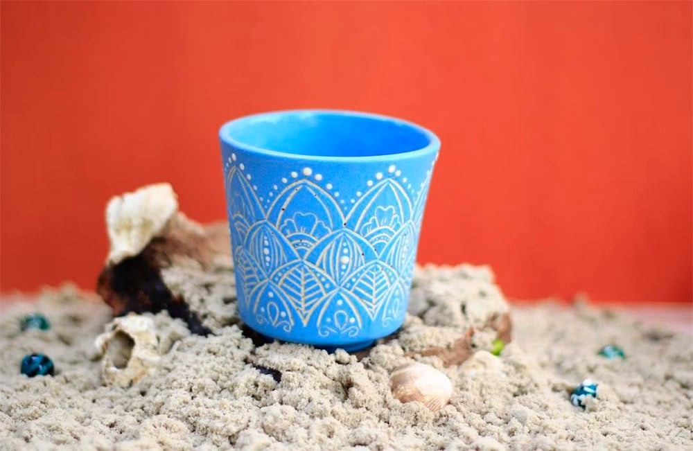 MANDALA MUG BLUE
