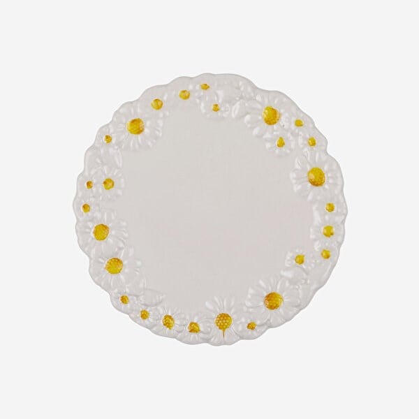 Edelweiss Italy Camomilla Beyaz Servis Tabağı 36x36 cm  EW710D