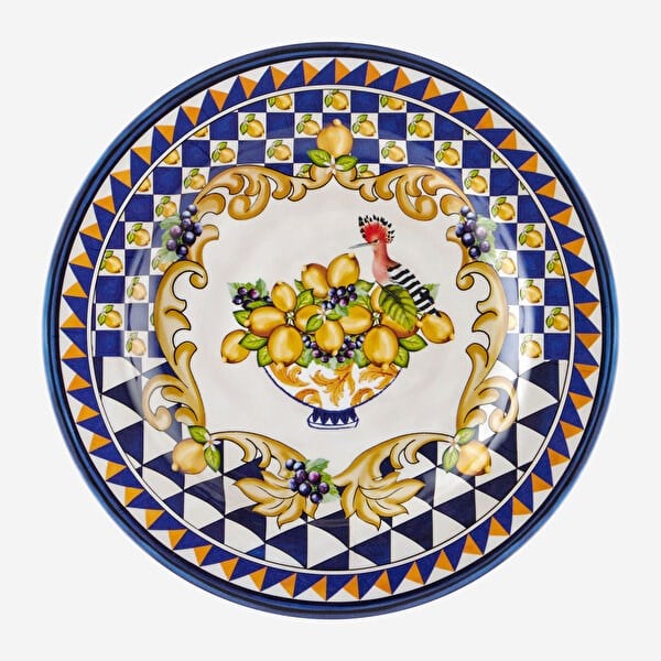Mavi Goblet Desenli Yemek Tabağı 28Cm CAMC1080BL2
