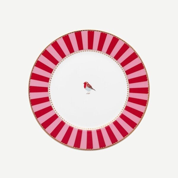 Pip Studio Kırmızı Pembe Porselen Pasta Tabağı 17 Cm 51001238