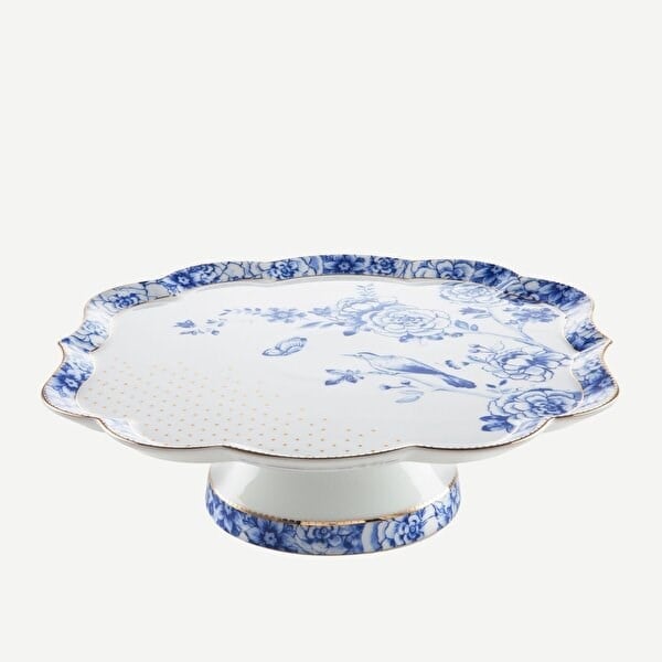Pip Studio Mavi Beyaz Porselen Kek Standı 24 Cm 51010013