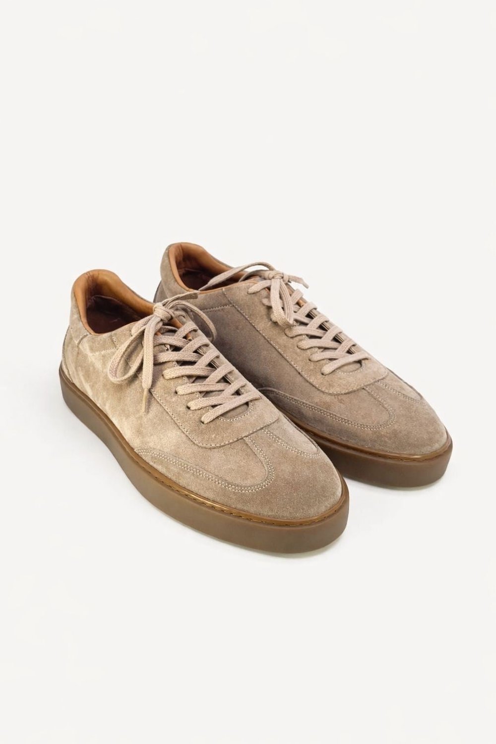Bruno Erkek Hakiki Deri Süet Sneaker - Bej Günlük Casual Ayakkabı