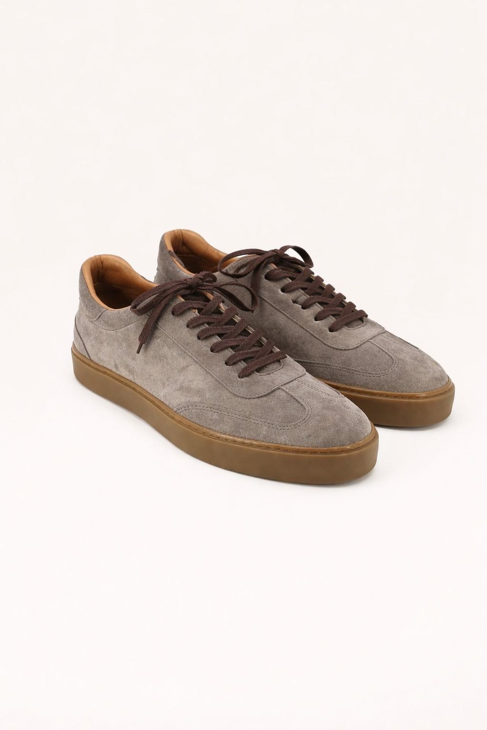 Bruno Erkek Hakiki Deri Süet Sneaker - Vizon Günlük Casual Ayakkabı