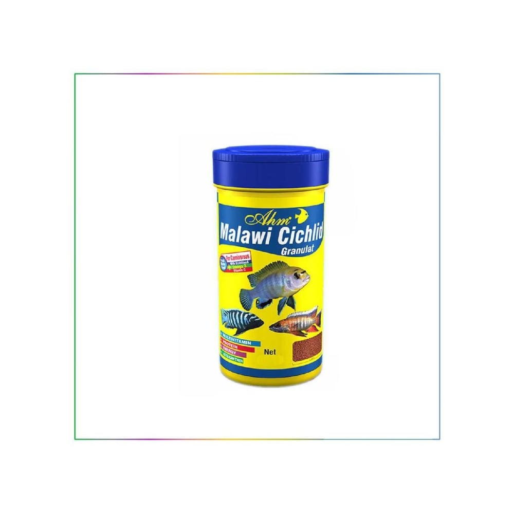 AHM Malawi Cichlid Granulat Etçil Süs Balık Yemi 100 ml