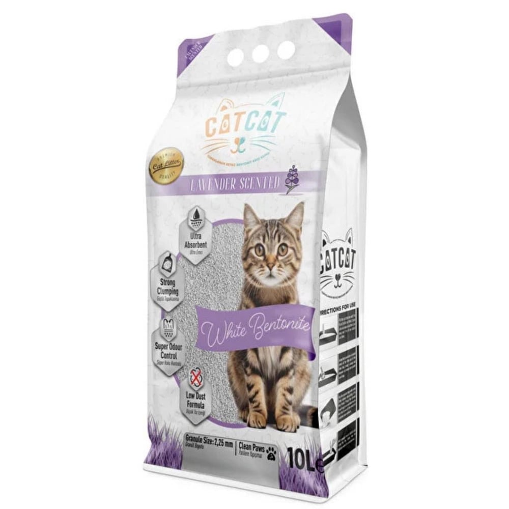 Catcat Lavanta Kokulu 10 lt Bentonit Kedi Kumu