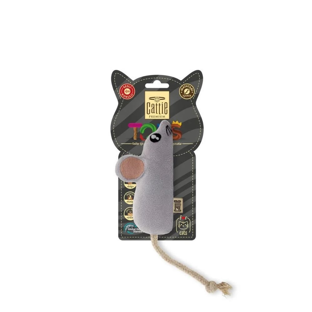CATTİE MATATABİ İÇERİKLİ KEDİ OYUNCAĞI PELUŞ FARE 11CM