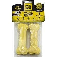 DELİBON DERİ PRES KEMİK 12CM S BOY 2Lİ PAKET BEYAZ 12CMX2AD.