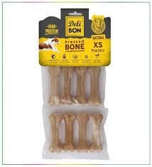 DELİBON DERİ PRES KEMİK 7CM XS BOY 8Lİ PAKET NATUREL 7CMX8AD.