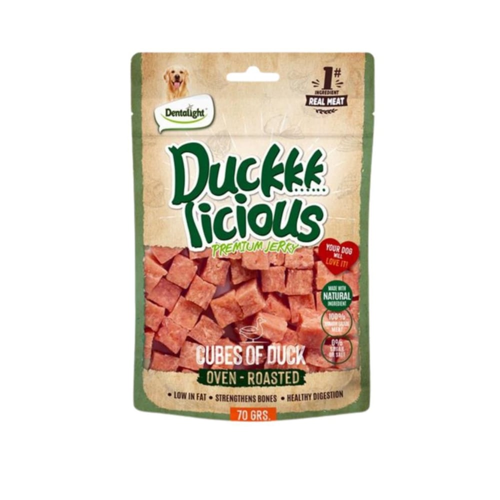 Dentalight Duckkk Licious Kurutulmuş Ördekli Küp Köpek Ödül Maması 70gr