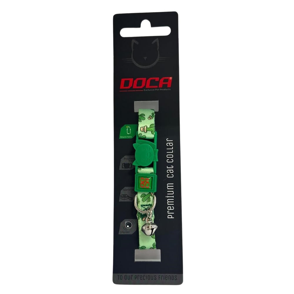 Doca Premium Cactus Desenli Kedi Boyun Tasması 1,2 x 18 - 36 Cm