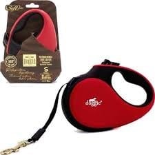 DOGGİE OTOMATİK UZATMA TASMASI SOFT SERİ KIRMIZI 15KG/5MT