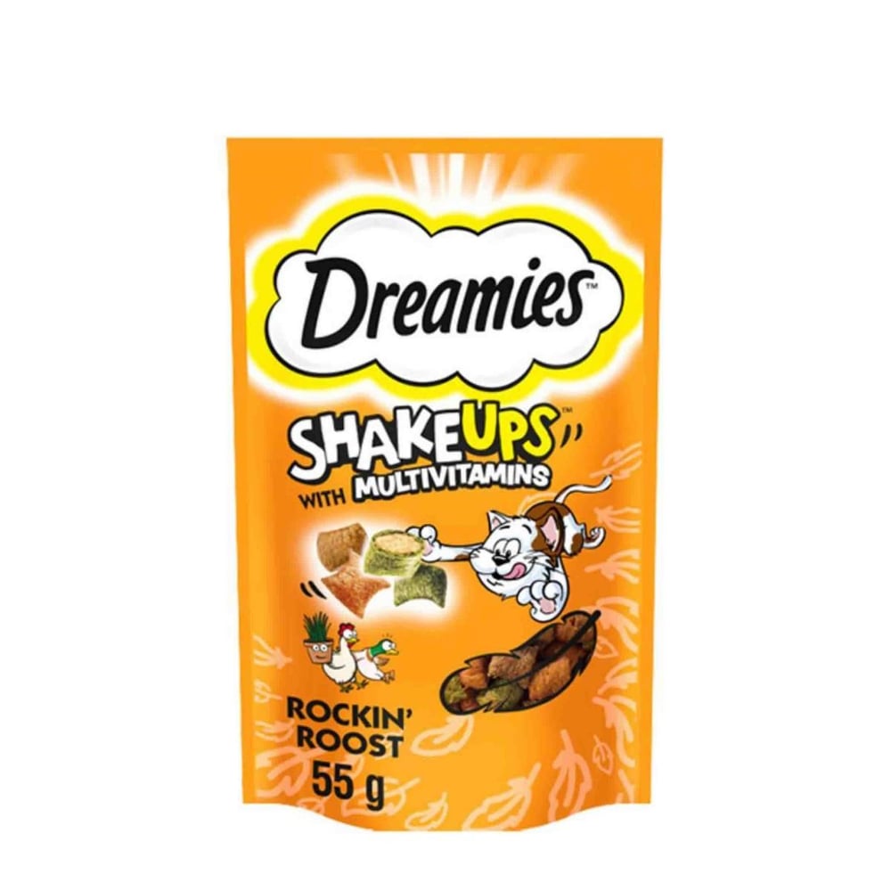 Dreamies ShakeUps Rockin Roost Tavuklu ve Ördekli Kedi Ödülü 55gr