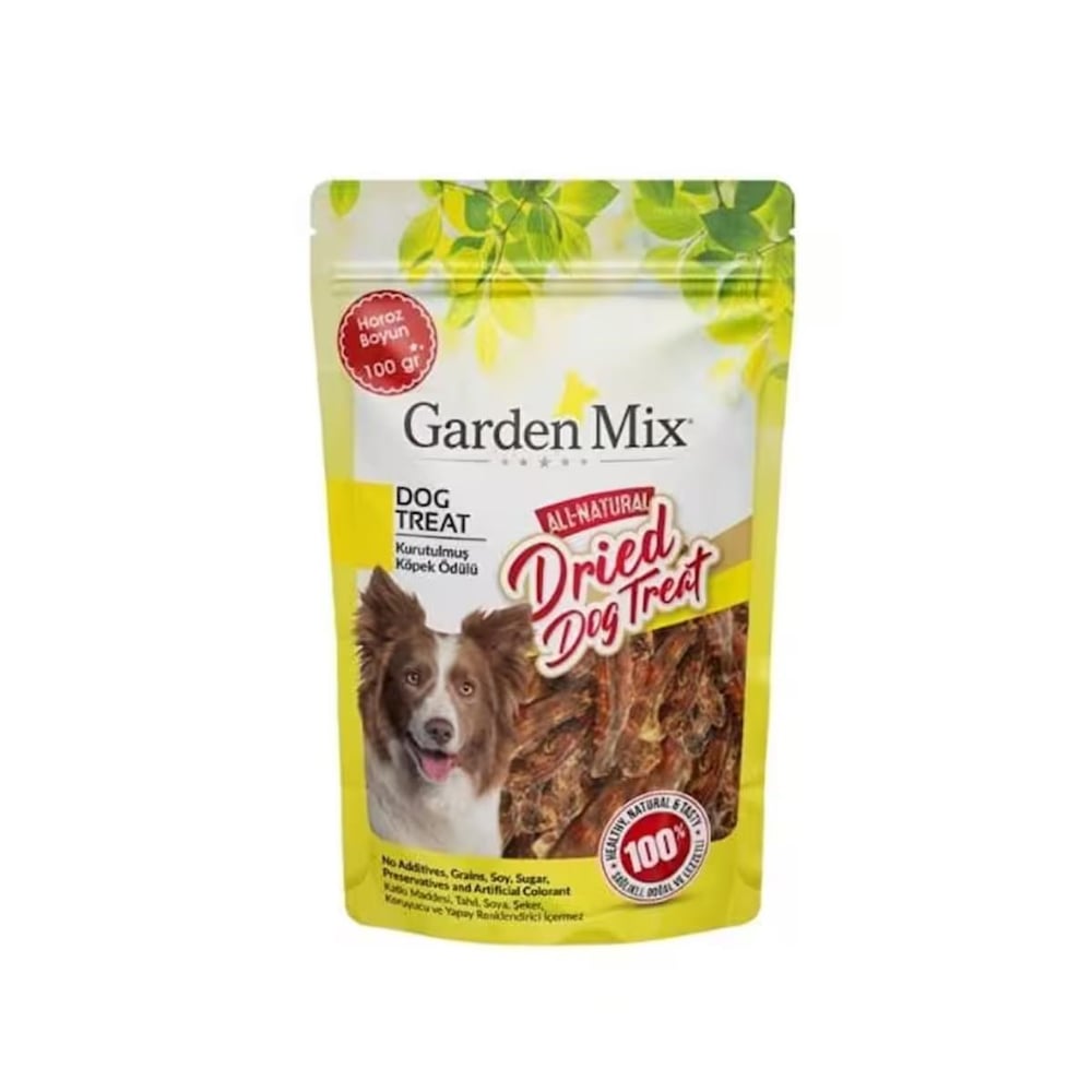 Garden Mix Kurutulmuş Horoz Boyun Köpek Ödül Maması 100 Gr