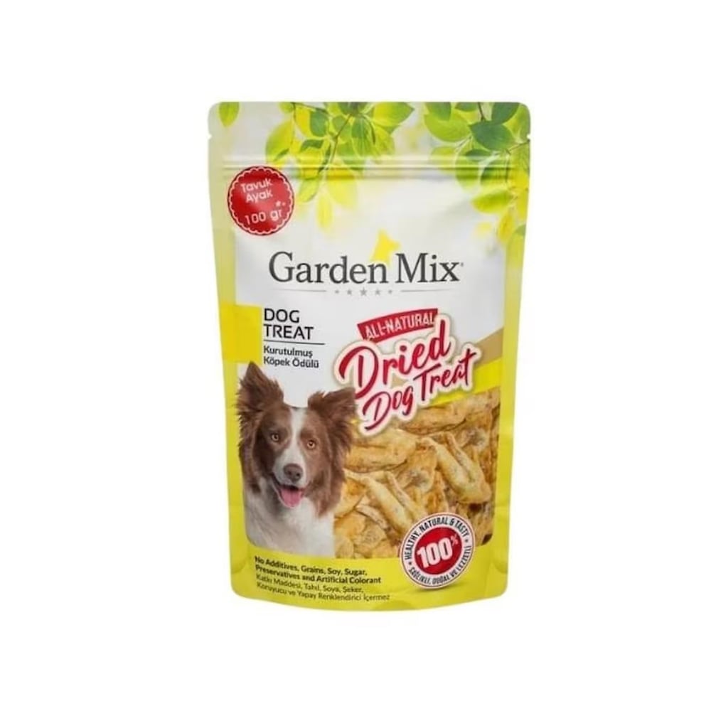 Garden mix Kurutulmuş Tavuk Ayak Köpek Ödül Maması 100 Gr