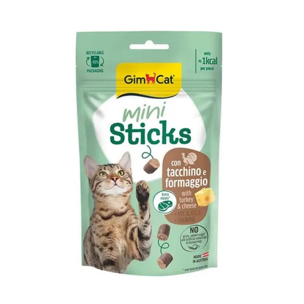 Gimcat Mini Sticks Hindili ve Peynirli Kedi Ödül Maması 50gr