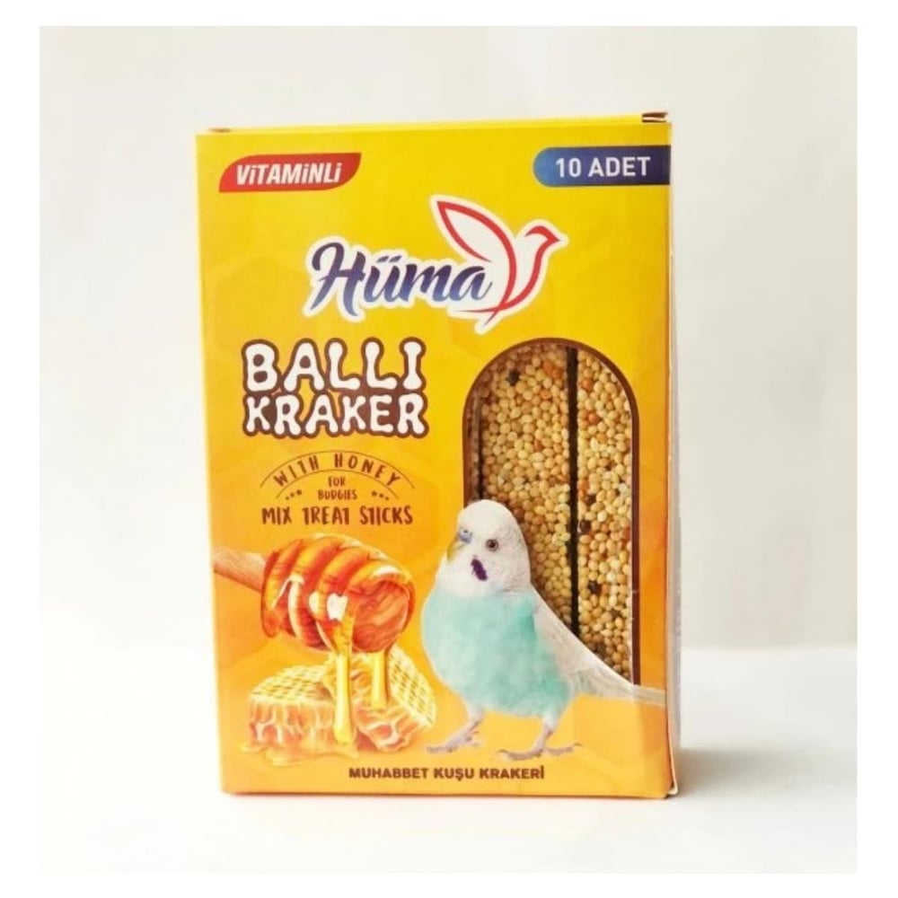 Hüma Muhabbet Kuşları İçin Ballı Kraker 10 lu