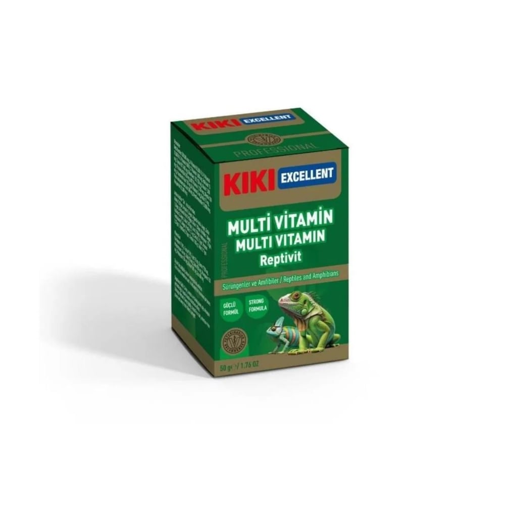 Kiki Excellent Sürüngen ve Amfibiler İçin Multivitamin Tozu 50 Gr