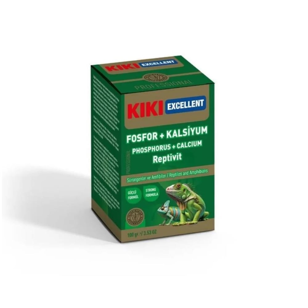 Kiki Excellent Sürüngen ve Amfibiler İçin Fosfor Kalsiyum Tozu 100 Gr